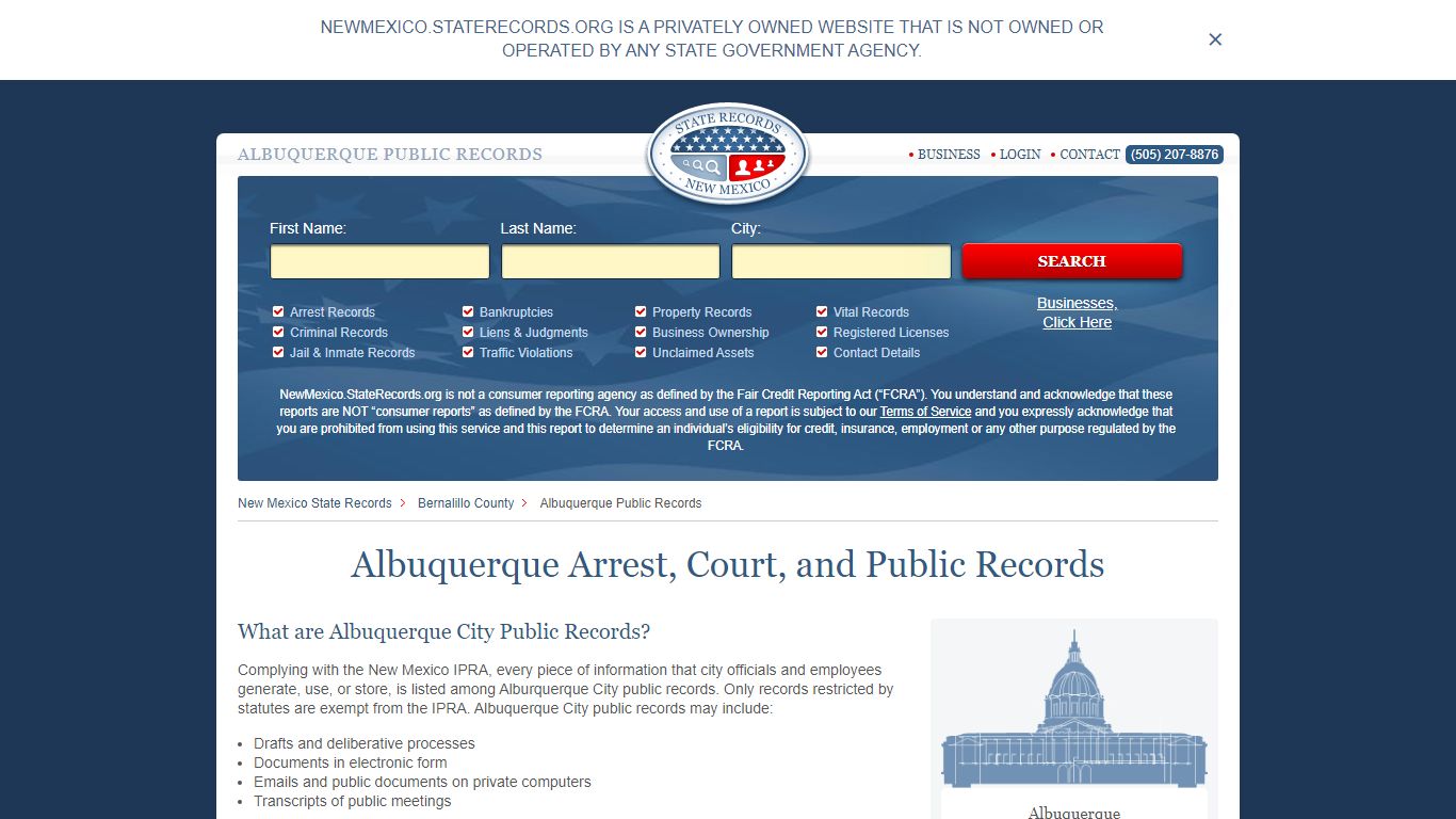 Albuquerque Arrest and Public Records - StateRecords.org